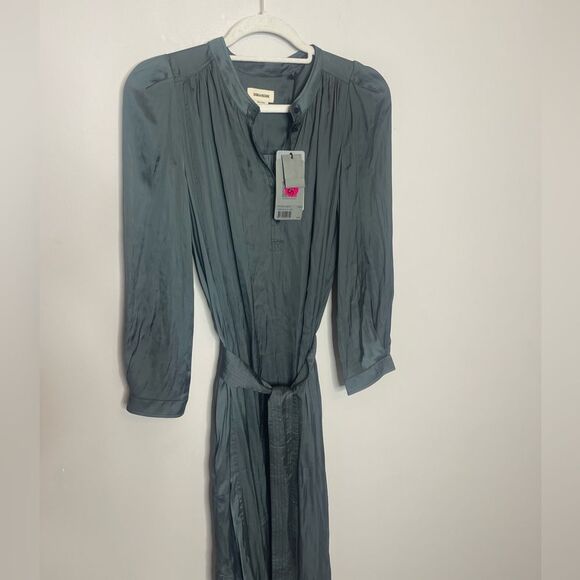 $648 ZADIG & VOLTAIRE Ritchil Satin Dress NWT - Picture 8 of 11